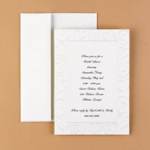 Pearl Embossed Wedding Invitations