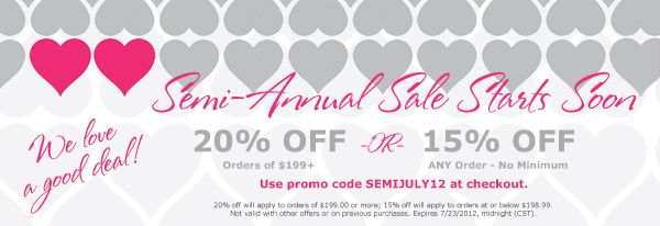 Semi-Annual Sale Starts Thursday Semi-Annual Sale Starts Thursday