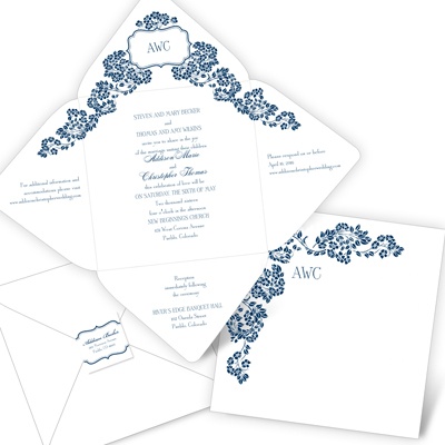 Flowering Arch - Square Seal and Send Flowering Arch Wedding Invitation