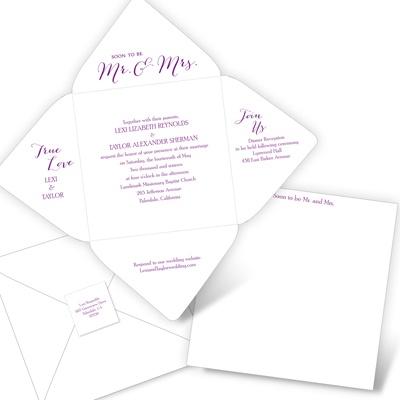 Mr. and Mrs. Square Seal and Send Mr. and Mrs. Wedding Invitation