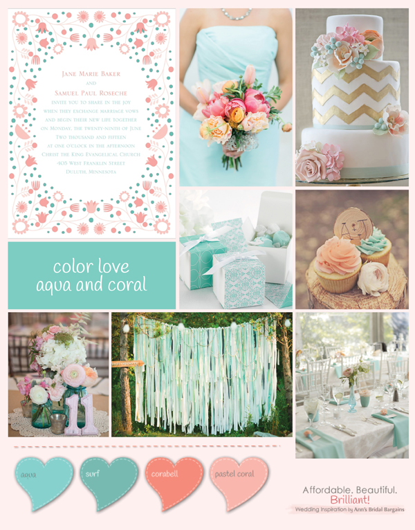 Color Love Aqua And Coral