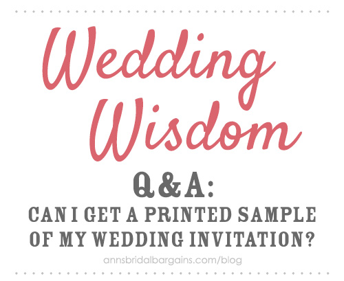 Printed Sample: Wedding Invitation Online