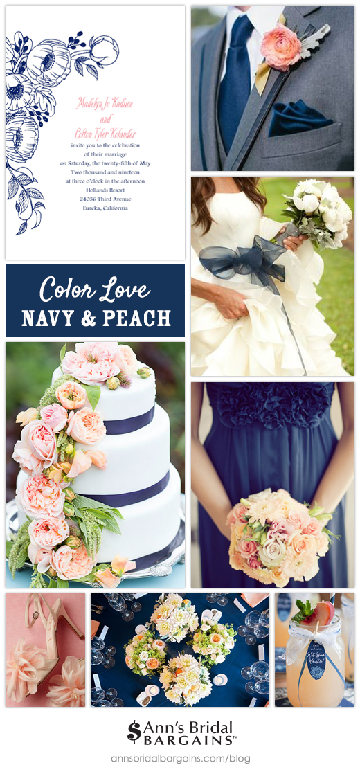 Navy and Peach Wedding Colors