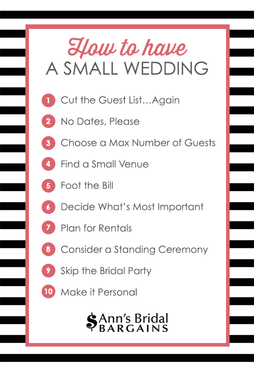 How to have a small wedding