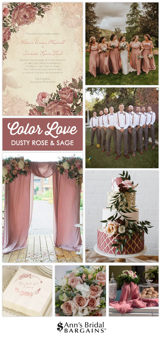 dusty rose and sage green wedding