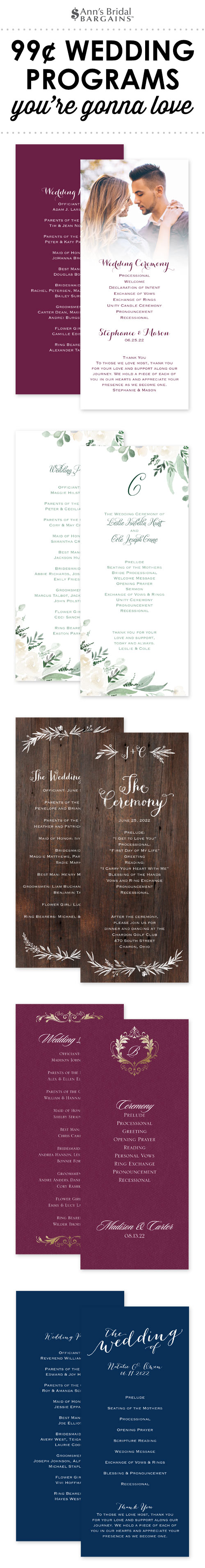 5 Reasons You Need Wedding Programs