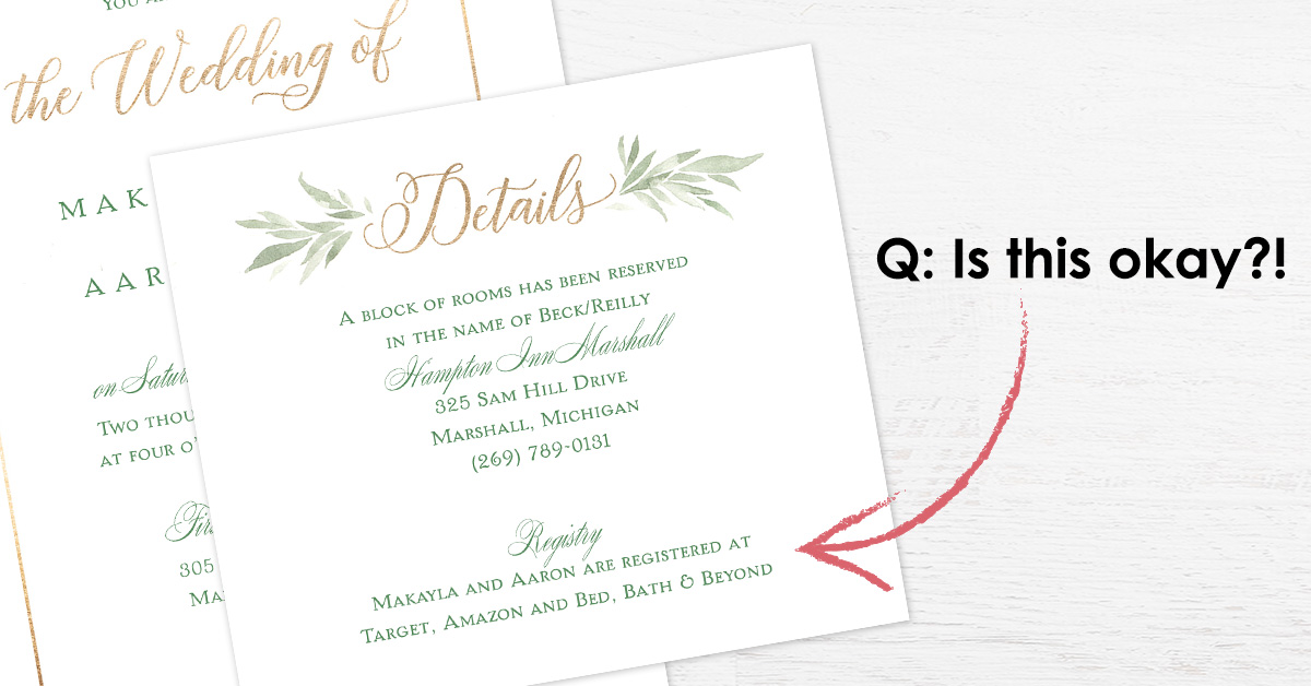 Add a Details Card to Your Wedding Invitation ADD-ON LISTING